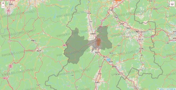 長野県のクイックマートのエリア地図
