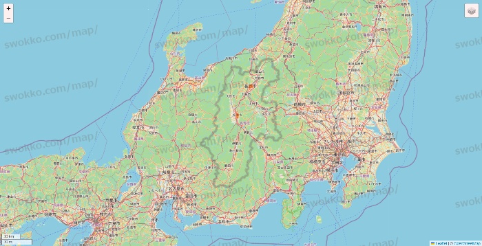長野県のクイックマートのエリア地図