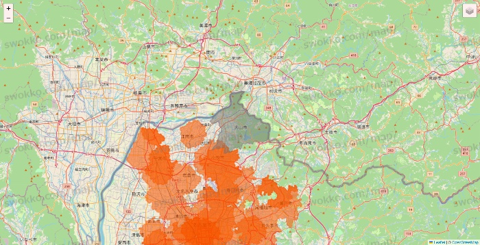 愛知県のクイックマートのエリア地図