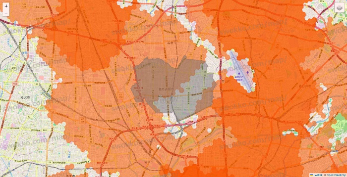 愛知県のクイックマートのエリア地図