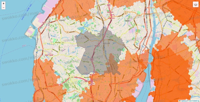 愛知県のクイックマートのエリア地図
