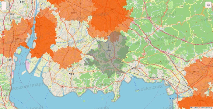 愛知県のクイックマートのエリア地図