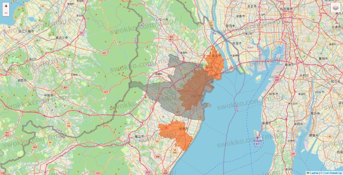 三重県のクイックマートのエリア地図