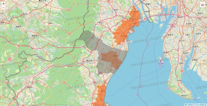 三重県のクイックマートのエリア地図