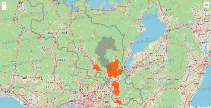 京都府のクイックマートのエリア地図