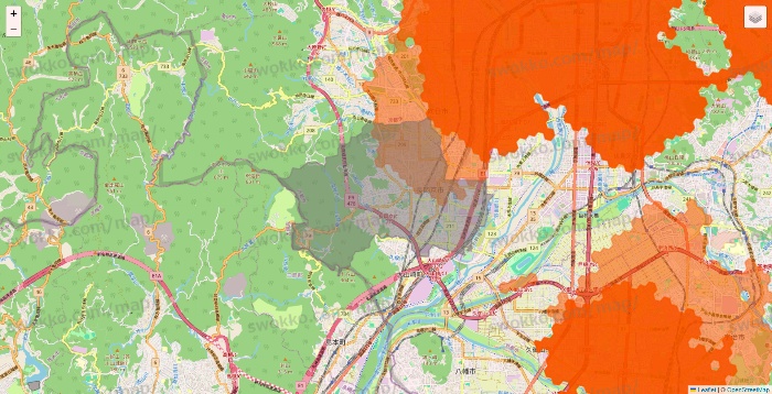 京都府のクイックマートのエリア地図
