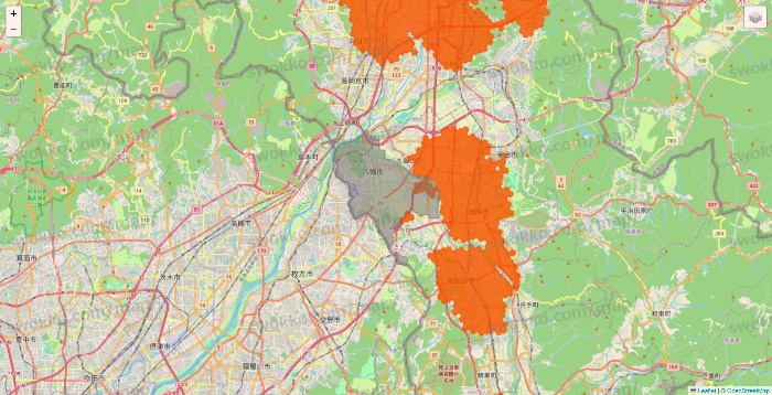 京都府のクイックマートのエリア地図