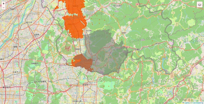 京都府のクイックマートのエリア地図