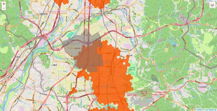京都府のクイックマートのエリア地図