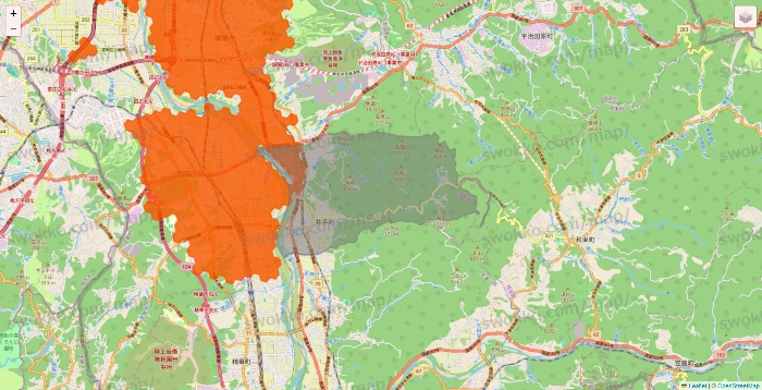 京都府のクイックマートのエリア地図