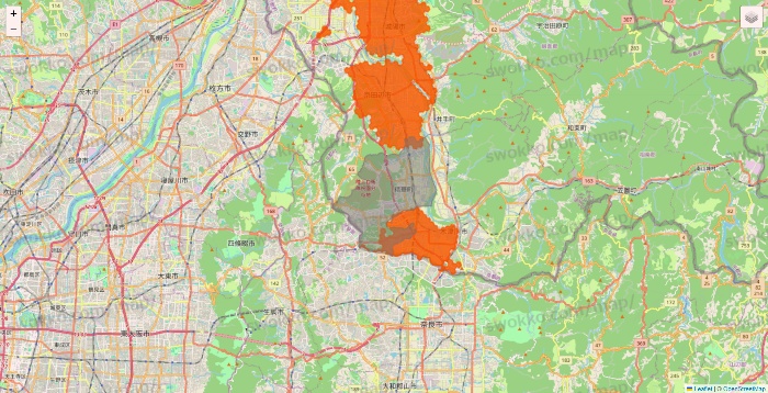 京都府のクイックマートのエリア地図