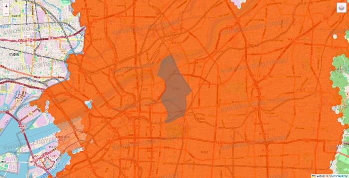 大阪府のクイックマートのエリア地図
