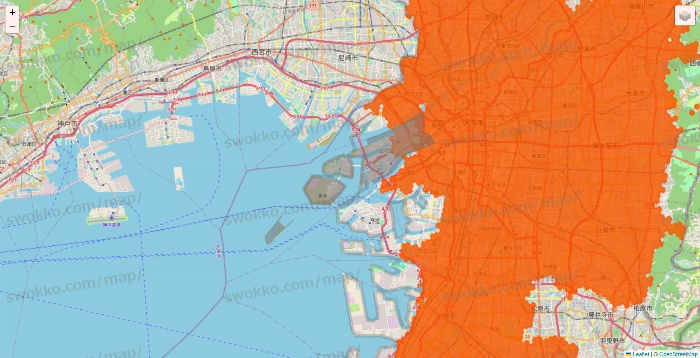 大阪府のクイックマートのエリア地図