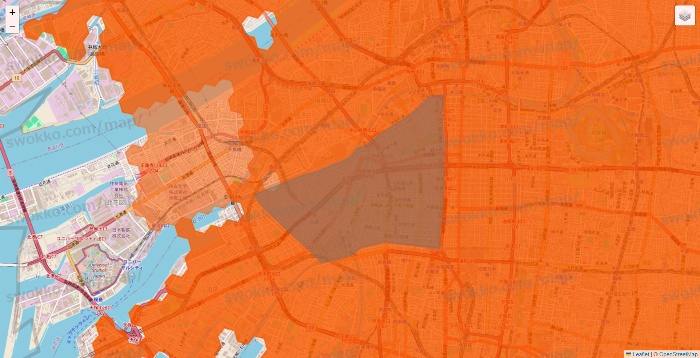 大阪府のクイックマートのエリア地図
