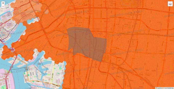 大阪府のクイックマートのエリア地図