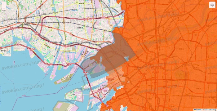 大阪府のクイックマートのエリア地図