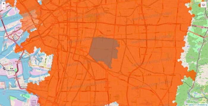 大阪府のクイックマートのエリア地図