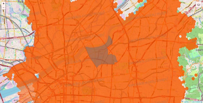 大阪府のクイックマートのエリア地図