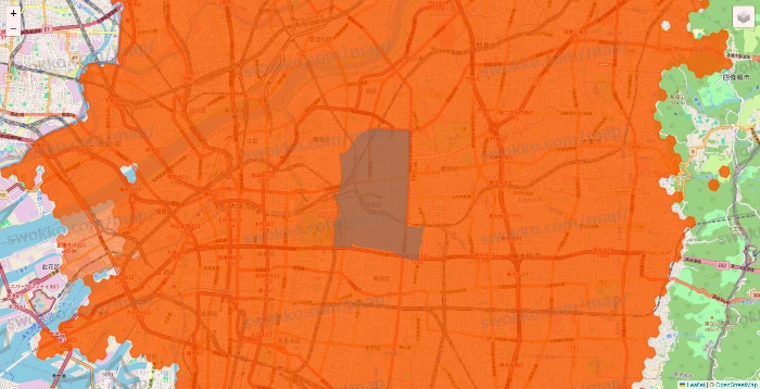 大阪府のクイックマートのエリア地図