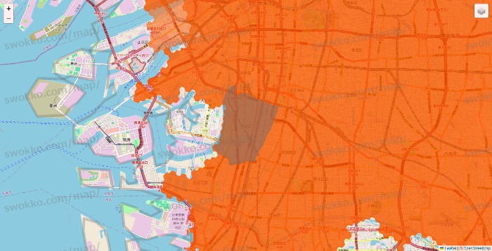 大阪府のクイックマートのエリア地図