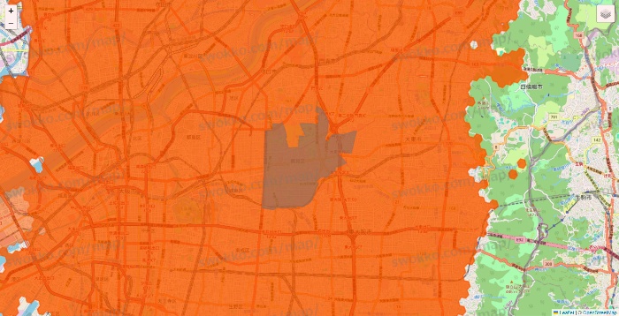 大阪府のクイックマートのエリア地図