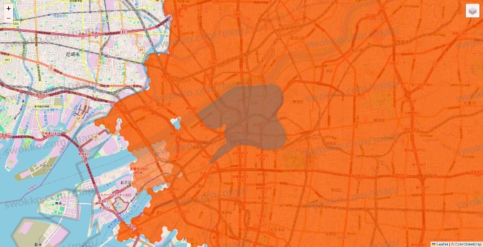大阪府のクイックマートのエリア地図
