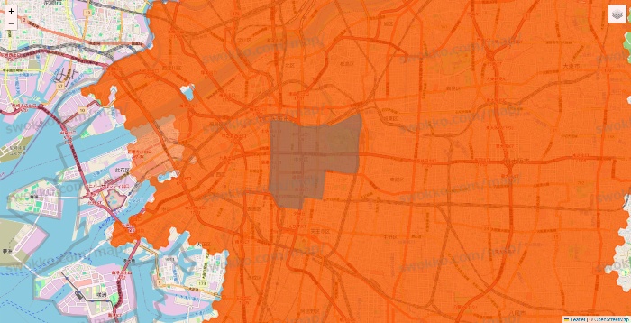 大阪府のクイックマートのエリア地図
