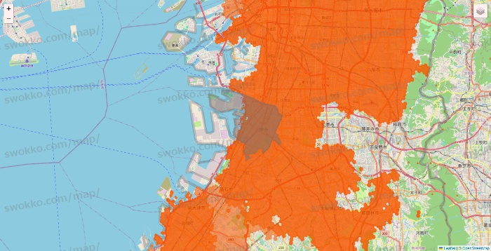 大阪府のクイックマートのエリア地図