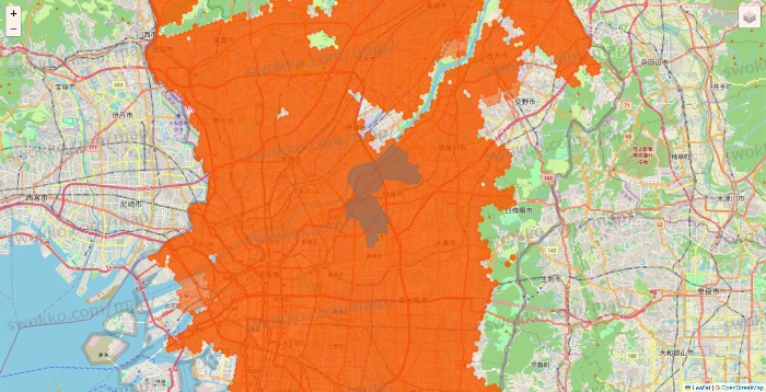 大阪府のクイックマートのエリア地図
