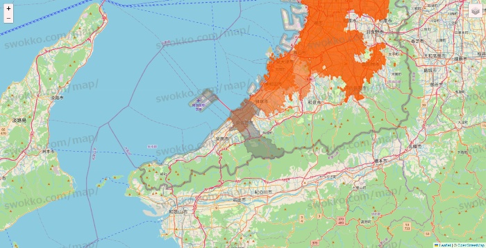 大阪府のクイックマートのエリア地図
