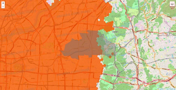 大阪府のクイックマートのエリア地図