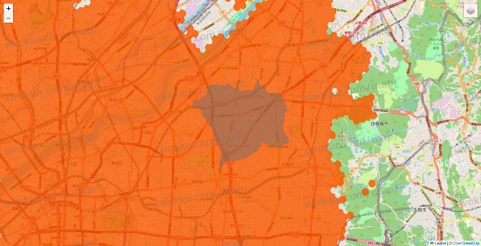 大阪府のクイックマートのエリア地図