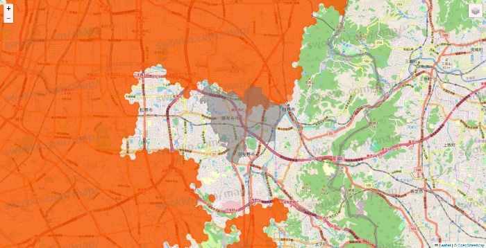 大阪府のクイックマートのエリア地図