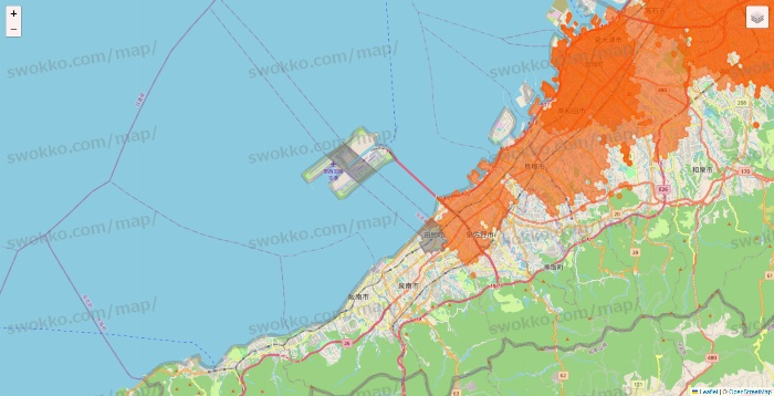 大阪府のクイックマートのエリア地図