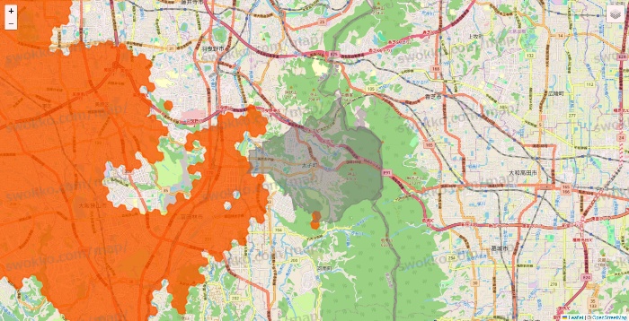 大阪府のクイックマートのエリア地図
