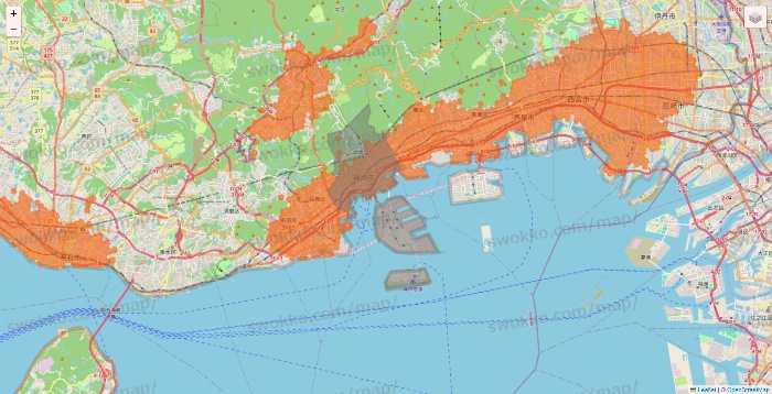 兵庫県のクイックマートのエリア地図