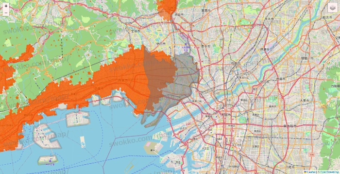 兵庫県のクイックマートのエリア地図