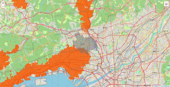 兵庫県のクイックマートのエリア地図