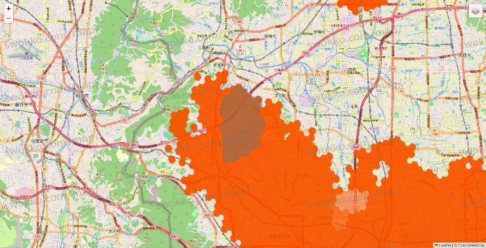 奈良県のクイックマートのエリア地図