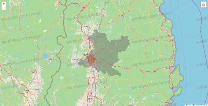 岩手県のクイックマートのエリア地図