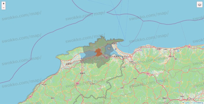 島根県のクイックマートのエリア地図