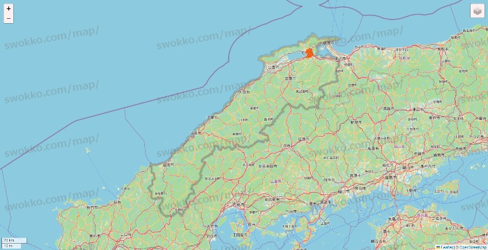島根県のクイックマートのエリア地図