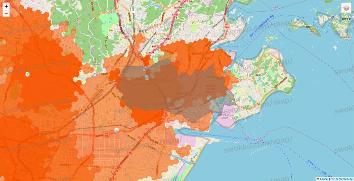 宮城県のクイックマートのエリア地図