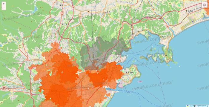 宮城県のクイックマートのエリア地図