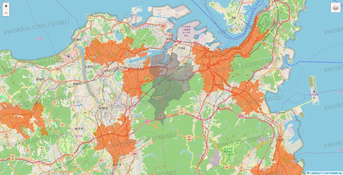福岡県のクイックマートのエリア地図