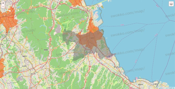 福岡県のクイックマートのエリア地図