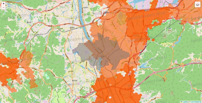福岡県のクイックマートのエリア地図