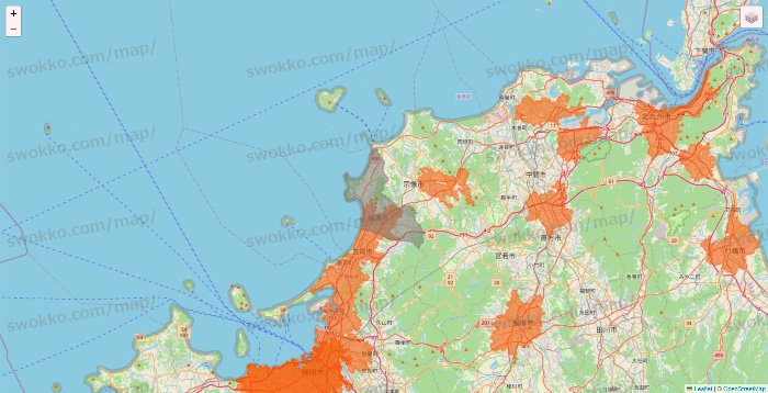 福岡県のクイックマートのエリア地図