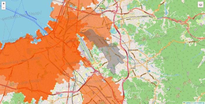 福岡県のクイックマートのエリア地図