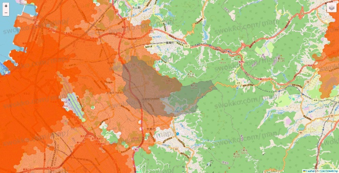 福岡県のクイックマートのエリア地図